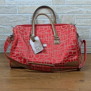 DVF Monogram Canvas Duffle Carry On Weekender
